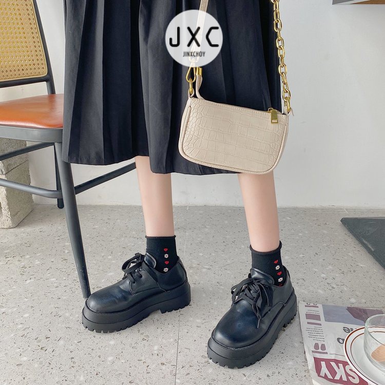 JINxCHOY Giày Nữ Cột Dây Đế Dày Thoải Mái Thời Trang