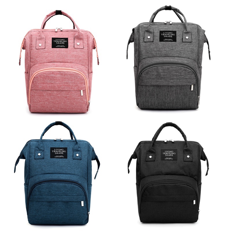 Fancy Ba Lô Vải Oxford Sức Chứa Lớn Đa Năng Chống Thấm Nước Cho Mẹ Bỉm Sữa