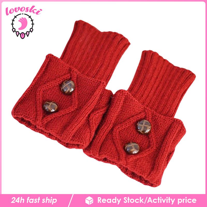 [Lovoski] Vớ Ống Chân Dệt Kim Giữ Ấm Mùa Đông Thời Trang Cho Nữ