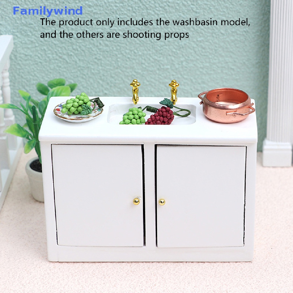 Bồn Rửa Tay Màu Trắng Trang Trí Nhà Búp Bê Tỉ Lệ 1: 12