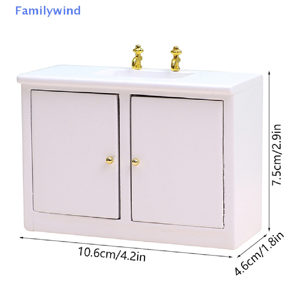 Bồn Rửa Tay Màu Trắng Trang Trí Nhà Búp Bê Tỉ Lệ 1: 12