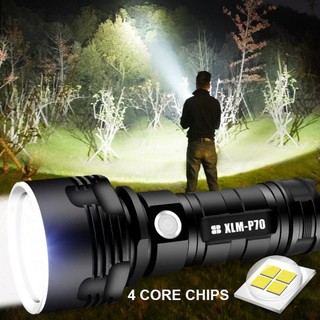 Đèn pin led xlm-p70 siêu sáng chống thấm nước sạc usb tiện dụng