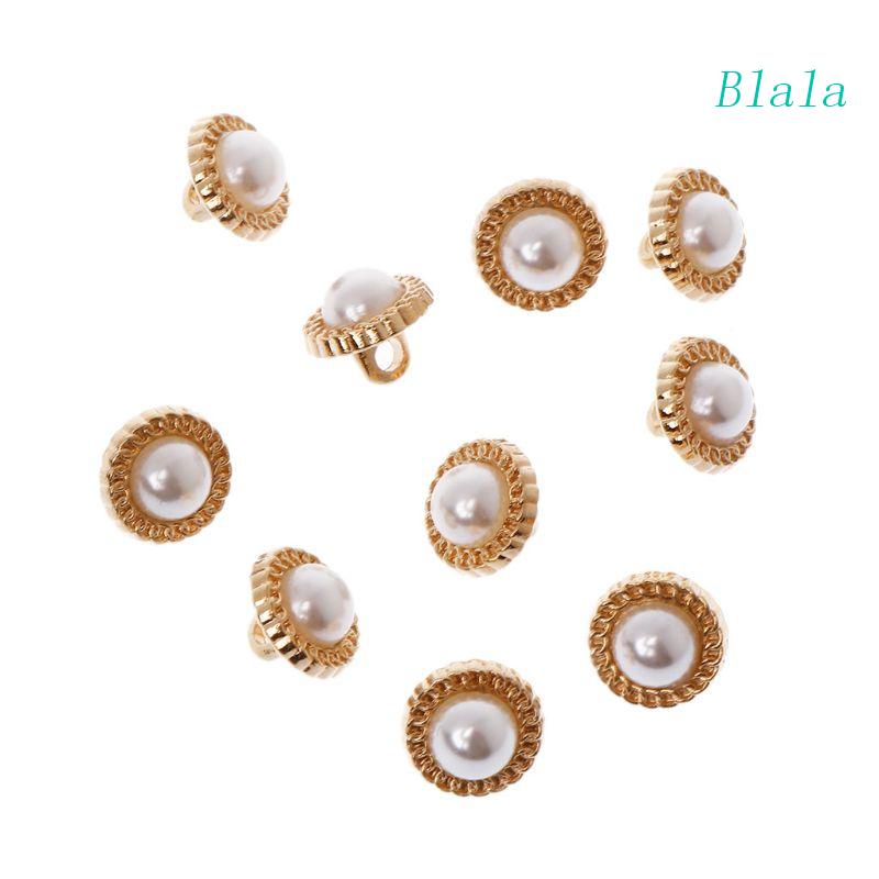 Set 10 Nút Nhựa Đính Ngọc Trai Nhân Tạo Dùng Để May Vá Thủ Công Trang Trí Đám Cưới # 1