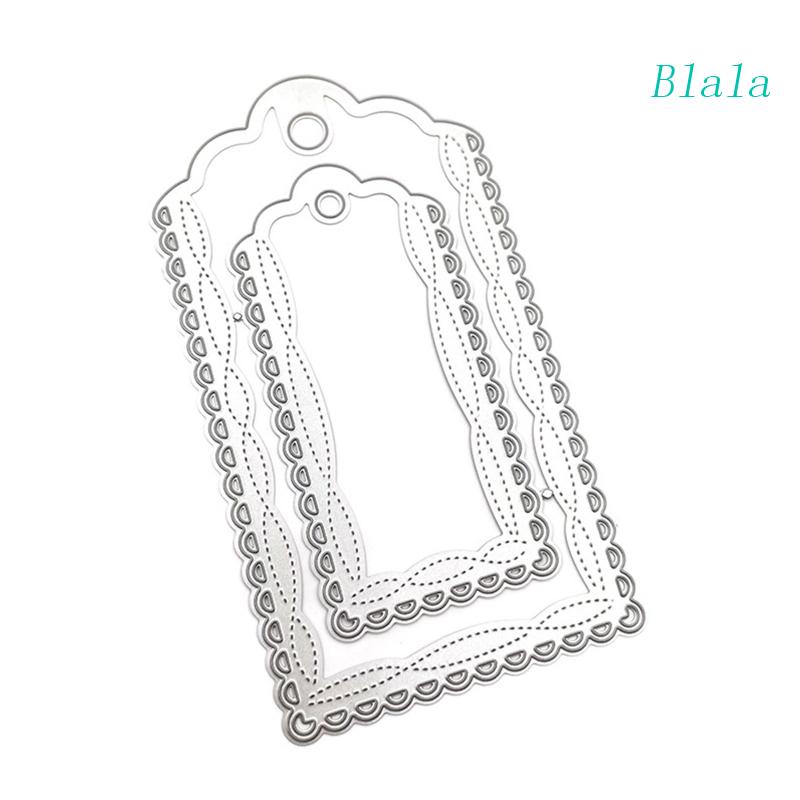 Khuôn Cắt Giấy Làm Từ Kim Loại Hình Tag Hành Lý Trang Trí Scrapbook