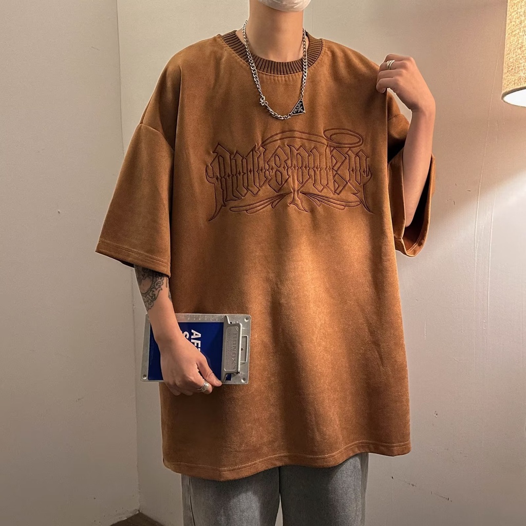 Áo Thun Tay Ngắn Cổ Tròn Màu Trơn Phong Cách Hàn Quốc Thời Trang Mùa Hè Cho Nam