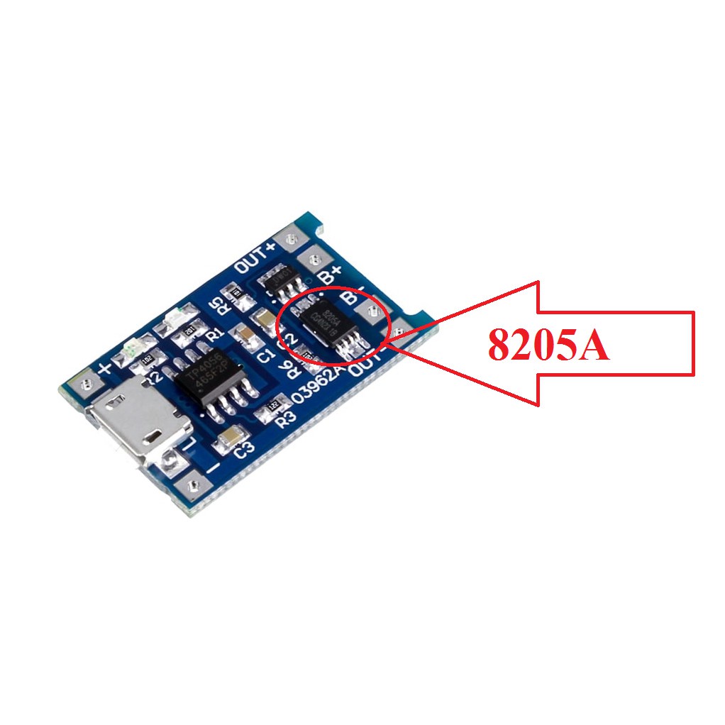 Mạch Sạc Pin Lithium - Li-ion - 18650 TP4056 in put 5V