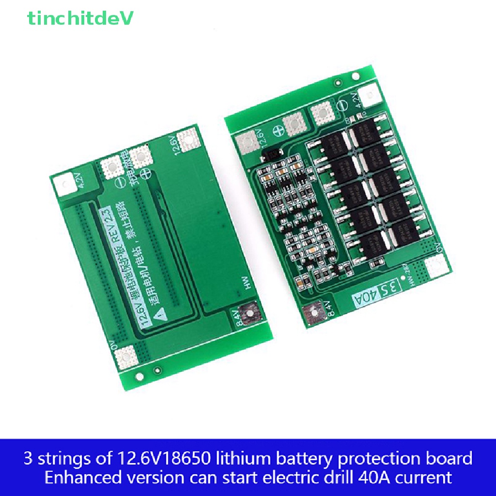 Mô Đun Bảo Vệ Động Cơ Khoan 12.6V 3S 40A Li-ion BMS Chuyên Dụng