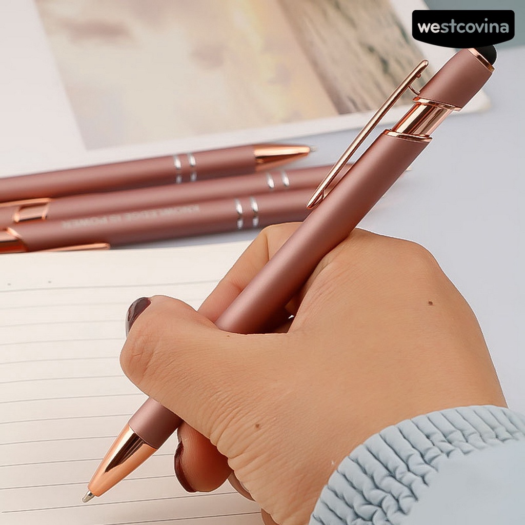 [COD]♪Bút Bi Dạng Nhấn Bằng Kim Loại Tiện Dụng Cho Văn Phòng / Trường Học