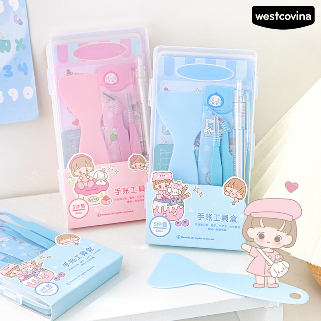[COD]♪1 Bộ Dụng Cụ Sổ Tay DIY Bằng Nhựa Tiện Dụng