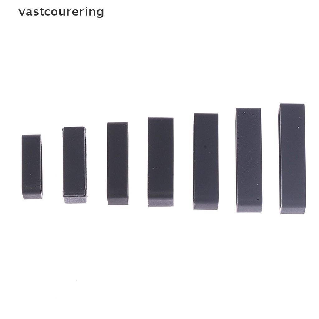 Dây Đeo Đồng Hồ Bằng Silicone Màu Đen 7 Kích Cỡ Đa Dạng 14-26mm