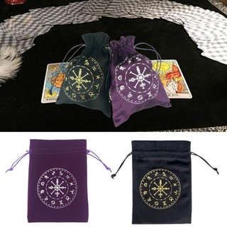 Biển Tarot Bói Toán Flannelette Thẻ Túi Pendulums Altar Khăn Trải Bàn Bảng Trò Chơi Trang Sức Lưu Trữ Dây Rút Taro