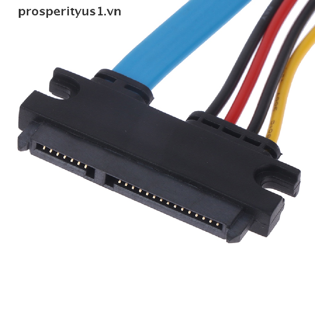Dây Cáp Tích Hợp Nguồn Ổ Cứng 4Pin SATA 3.0 Male Sang SATA 22Pin (7 + 15Pin) 40cm