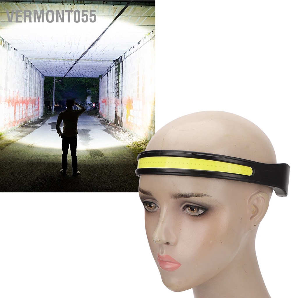 Vermont055 Đèn Pha LED Nhẹ Mềm Ánh Sáng Đỏ IPX4 Chống Nước Thoải Mái Di Động COB Đội Đầu Cho Cắm Trại Ngoài Trời