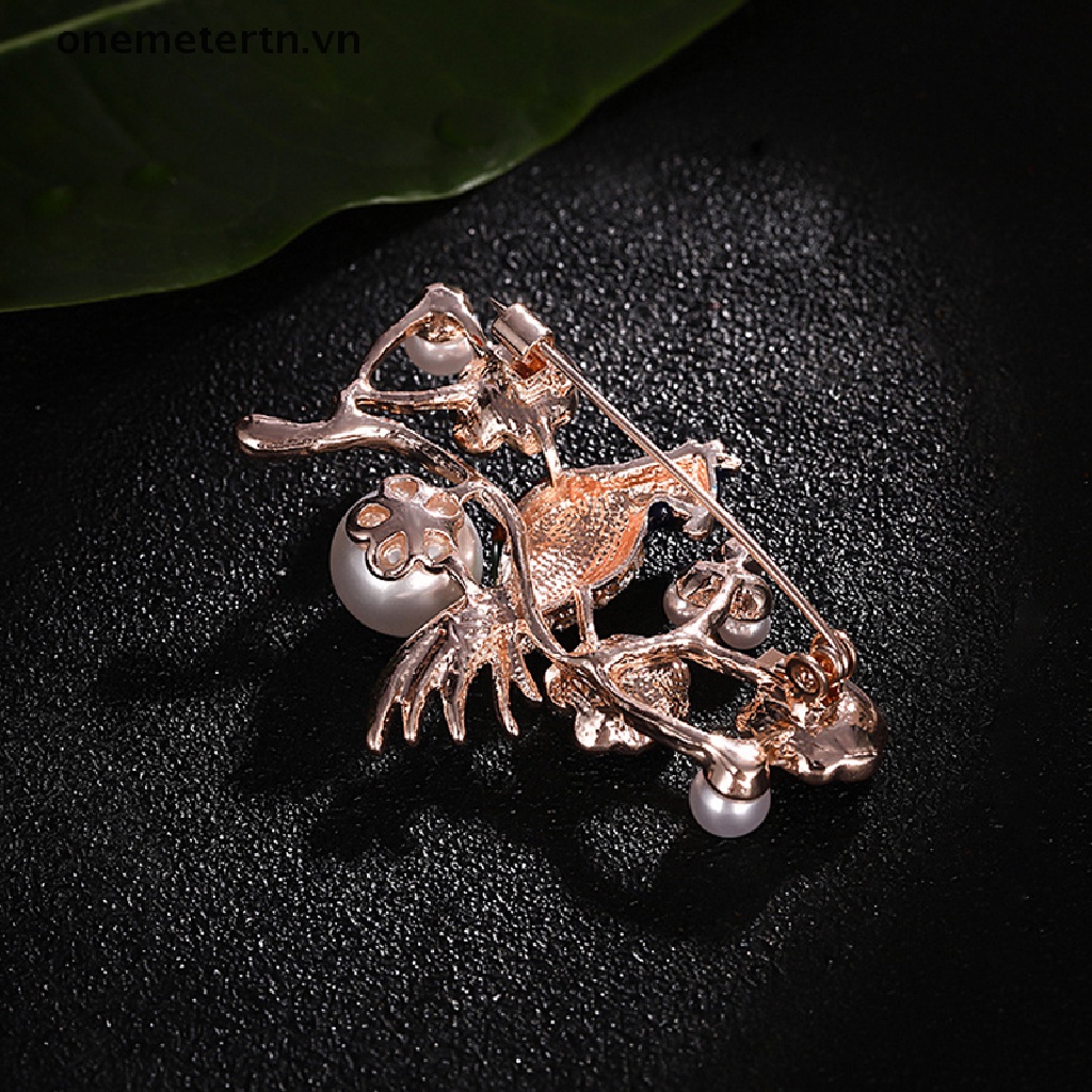 Ghim Cài Áo Đính Ngọc Trai Nhân Tạo Thời Trang Dành Cho Nữ