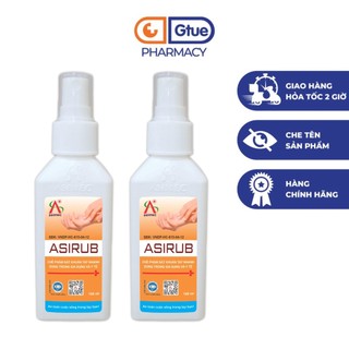 Nước rửa tay asirub dạng xịt 100ml - dung dịch sát khuẩn nhanh gtue pharmacy