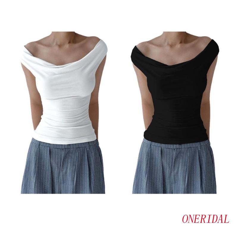 Áo Thun Không Tay Hở Lưng Dáng Ôm Phong Cách Vintage Thời Trang Mùa Hè Dành Cho Nữ