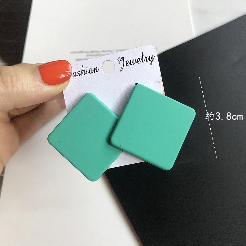 Bông Tai Hình Vuông Bằng Acrylic Màu Sắc Ngọt Ngào Phong Cách Hàn Quốc Cho Nữ