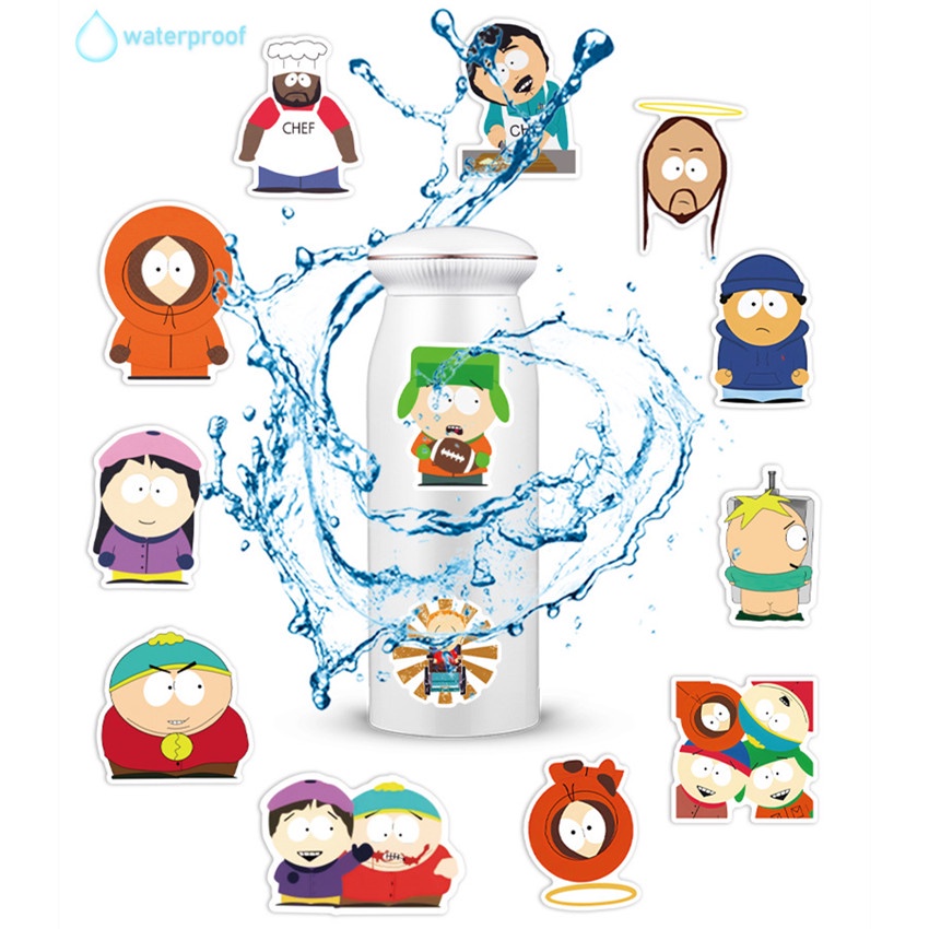 50 Cái / Bộ ❉ Set 05 Miếng Dán Trang Trí Dòng South Park Series 05 ❉ Sticker Dán Tường Chống Thấm Nước Họa Tiết Doodle Hợp Thời Trang