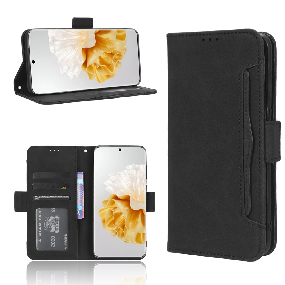 Ốp điện thoại nhiều khe cắm thẻ Huawei P60 Pro Ví Huawei P60 Art PU Leather Khóa từ tính Flip Cover