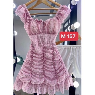 Váy voan nhún mặc 2 kiểu đi tiệc