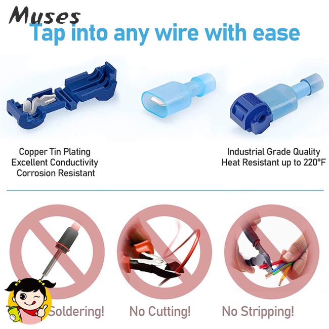 Bộ 480 Đầu Nối Dây Cáp Cách Điện Hình Chữ T Thay Thế Tiện Dụng