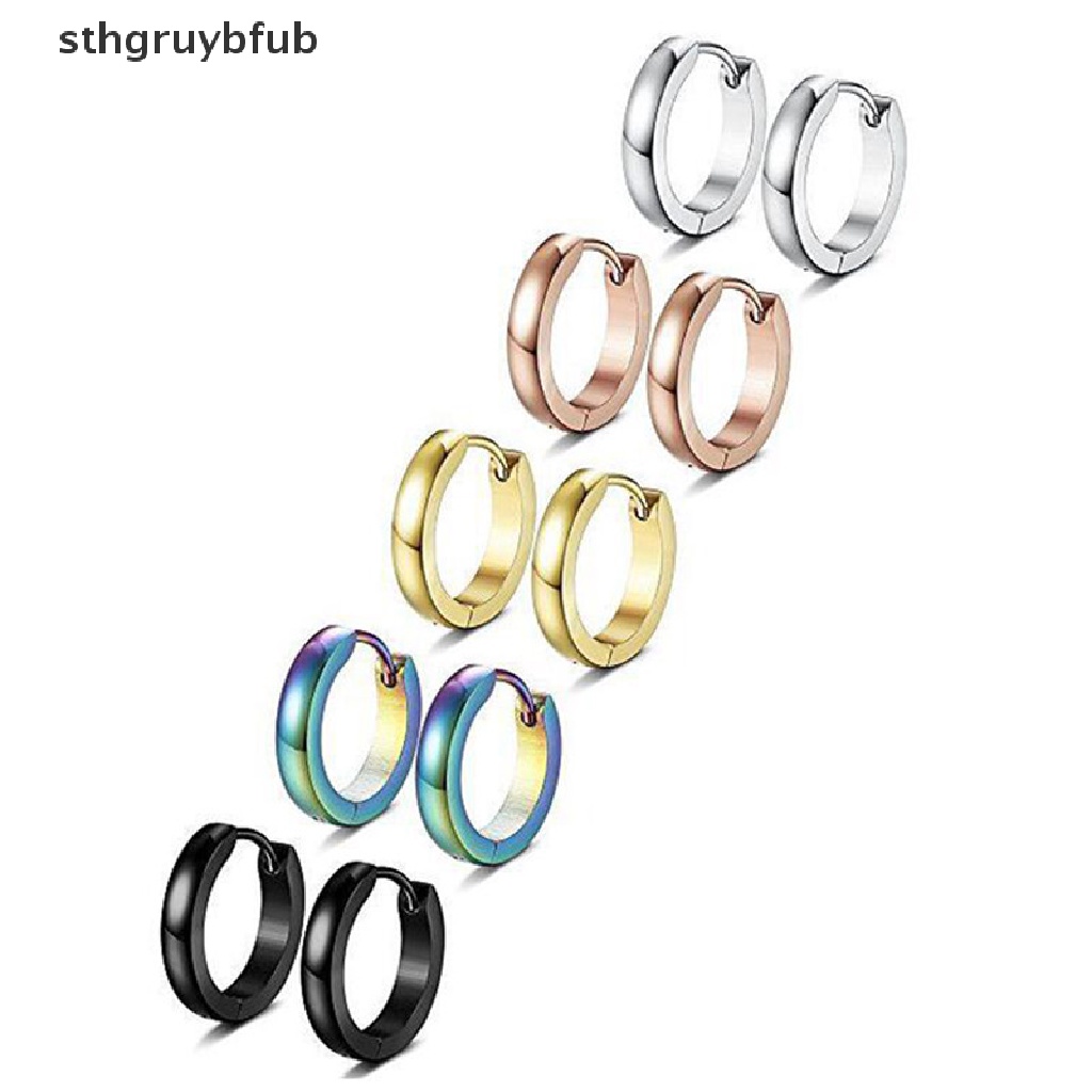Khuyên Tai Thép Không Gỉ Dạng Vòng Thời Trang Dành Cho Nữ