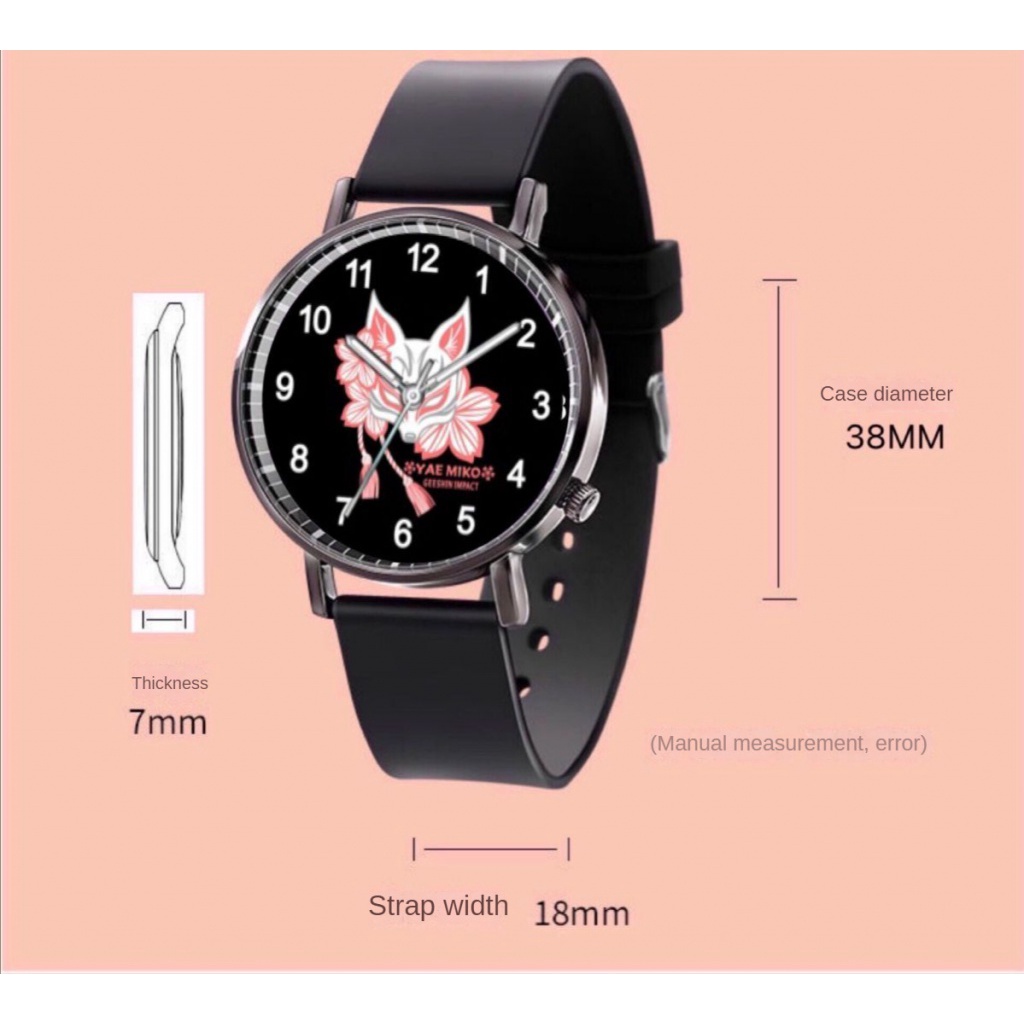 ★Genshin Impact★Đồng Hồ Thông Minh yae miko & klee merchandise Chống Nước Với Dây Đeo Dạ Quang