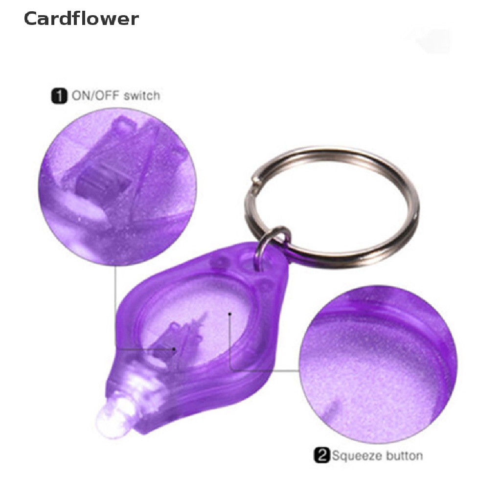 Đèn Pin LED Mini < Cardflower > Có Móc Khóa Di Động Đa Ứng Dụng