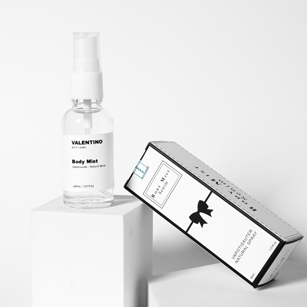 Body mist nữ hương nước hoa Valentino chính hãng SENIM, Body mist chiết hương thơm ngọt ngào - 30mL
