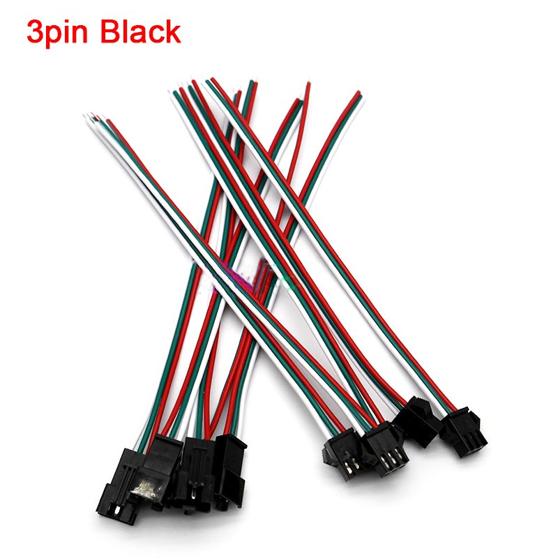 Set 5 Cặp Đầu Nối Dây Đèn LED 2pin 3pin 4pin 5pin 6pin JST SM ws2812 ws2811ic ws2813 ws2815 5050 RGB CCT RGBWW