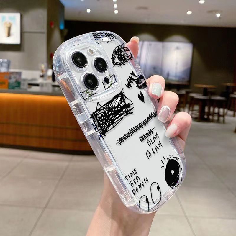 ✅Ốp Điện Thoại Mềm Trong Suốt Chống Sốc In Họa Tiết Graffiti Cho Iphone Xr 118P 13712 / / 14 Promax