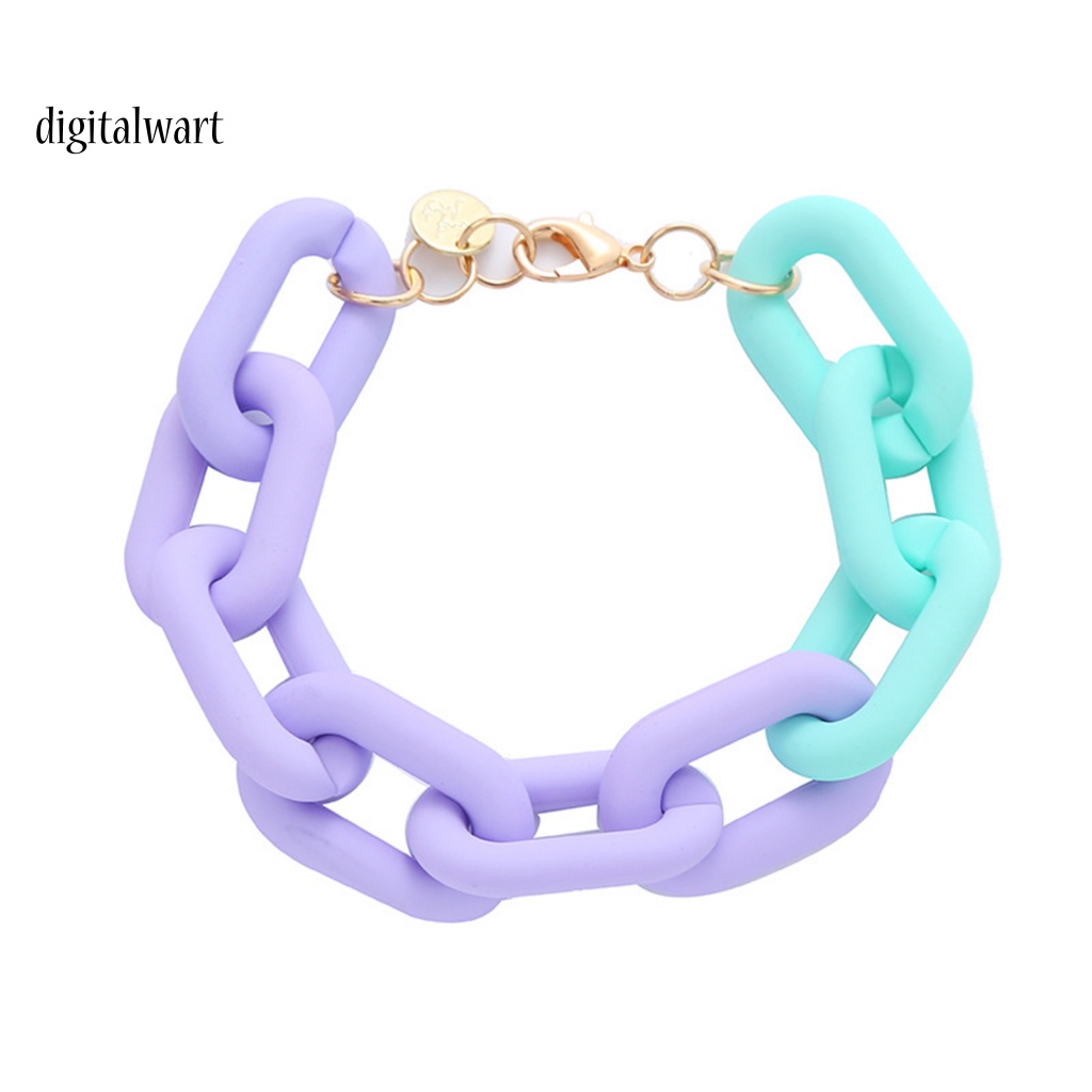 Kỹ Thuật Số| Vòng Tay Dây Xích Dày Dặn Nhiều Màu Sắc Dễ Thương Cho Nữ
