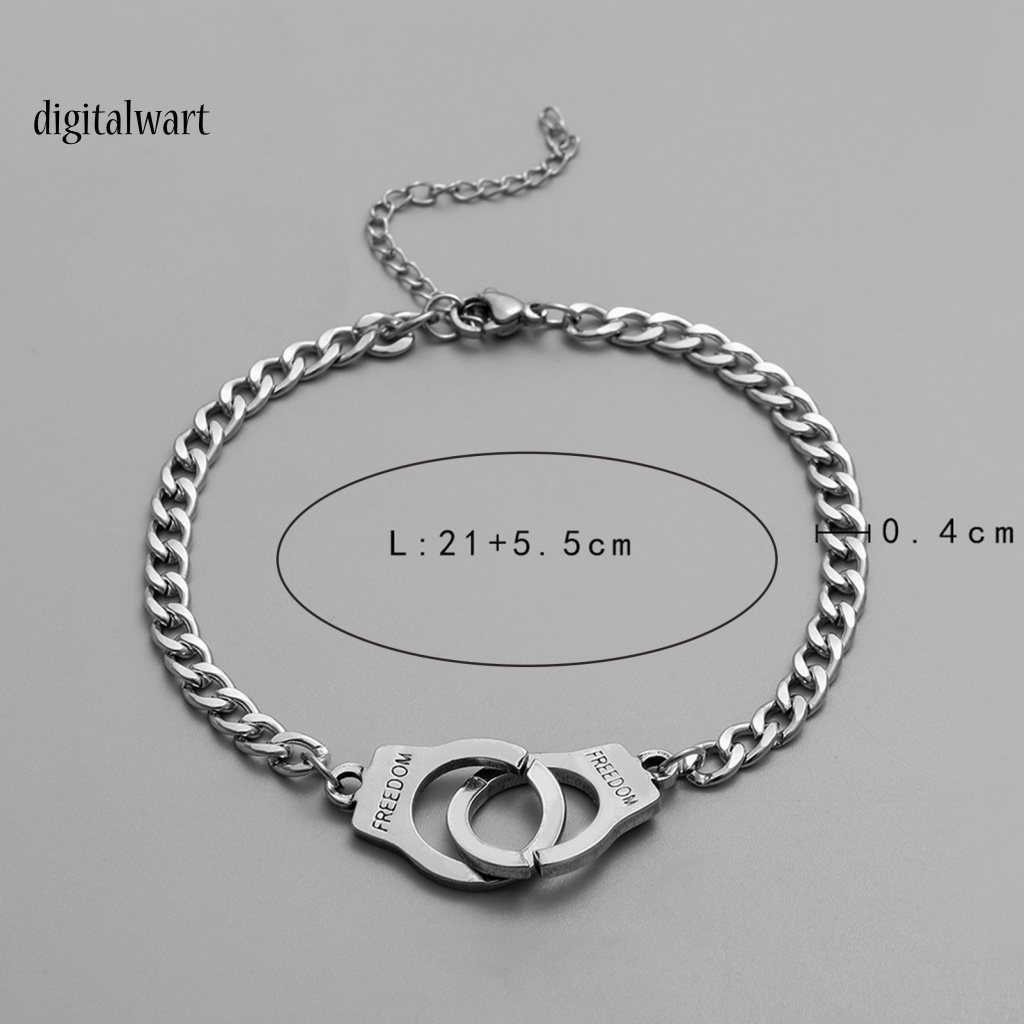 Kỹ Thuật Số| Vòng Tay Dây Xích Dày Dặn In Chữ Phong Cách Hip Hop Thời Trang Cho Cặp Đôi
