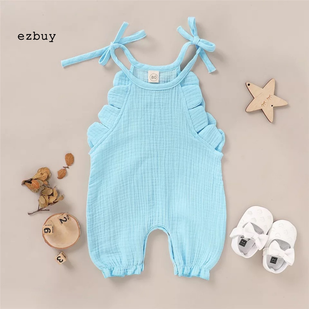 Bộ Áo Liền Quần Màu Trơn Không Tay Tùy Chỉnh Thời Trang Cho Bé Trai Và Gái