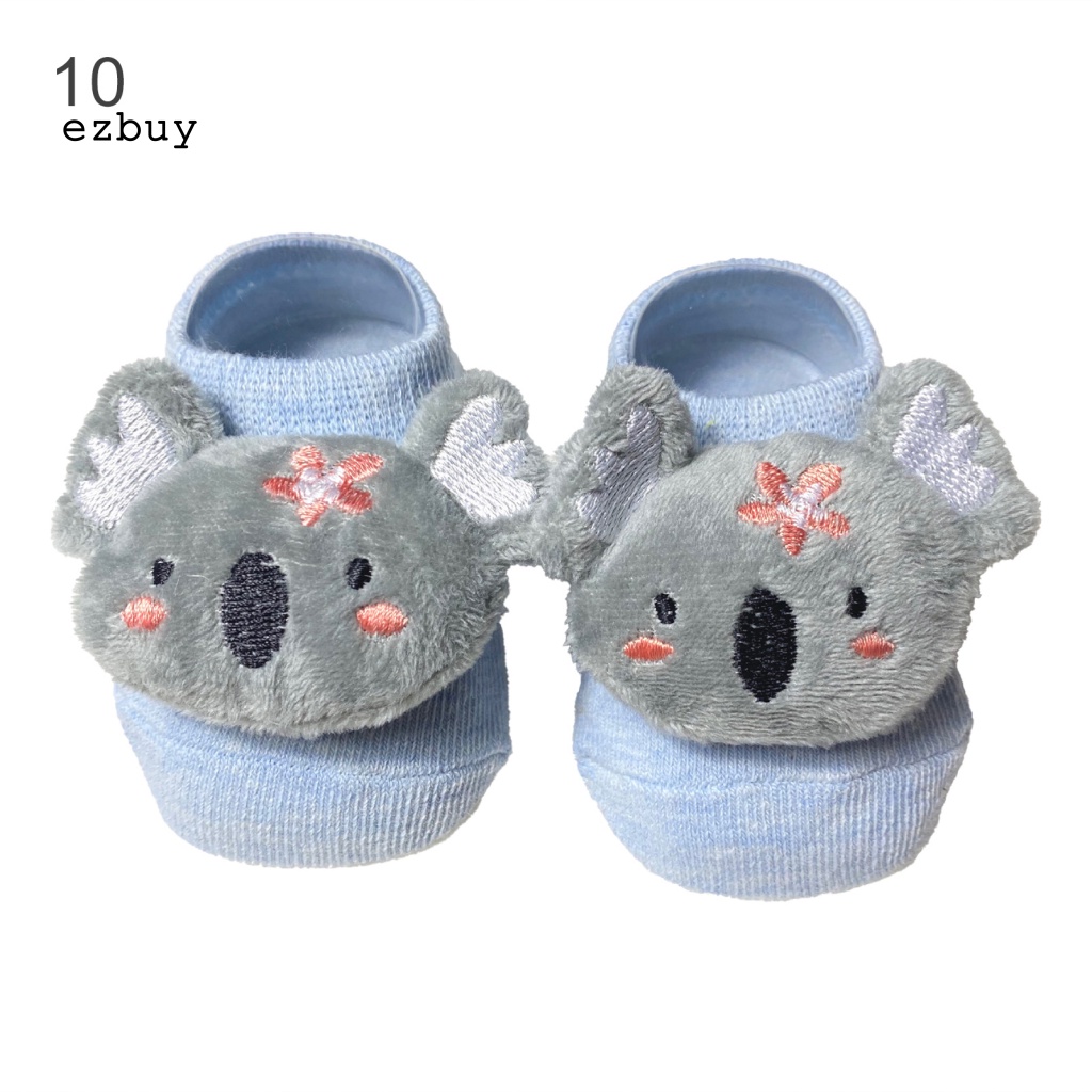 1 Đôi Vớ Chống Trượt Thân Thiện Với Da Họa Tiết Động Vật Hoạt Hình Dành Cho Trẻ Em