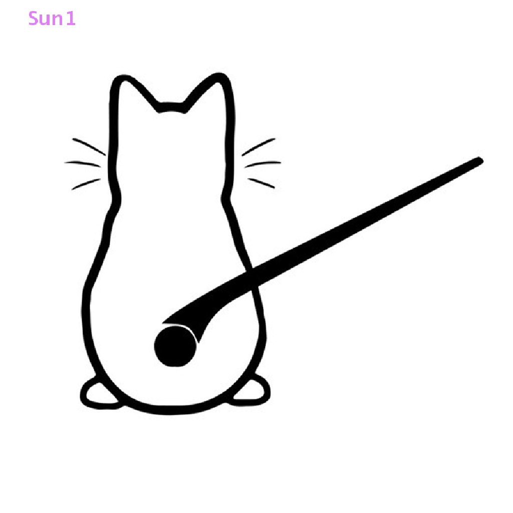 Miếng Dán Vinyl Chống Thấm Nước Hình Mèo Hoạt Hình Vui Nhộn Sun1 > Trang Trí Cần Gạt Nước Phía Sau Xe Hơi