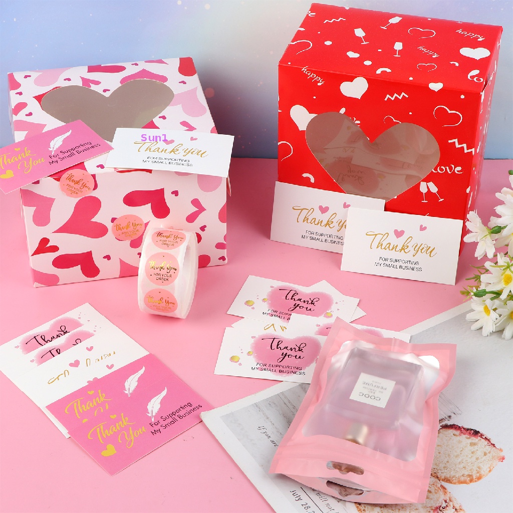 Set 1250 Miếng Dán Họa Tiết Chữ Thank You Độc Đáo Dùng Trang Trí