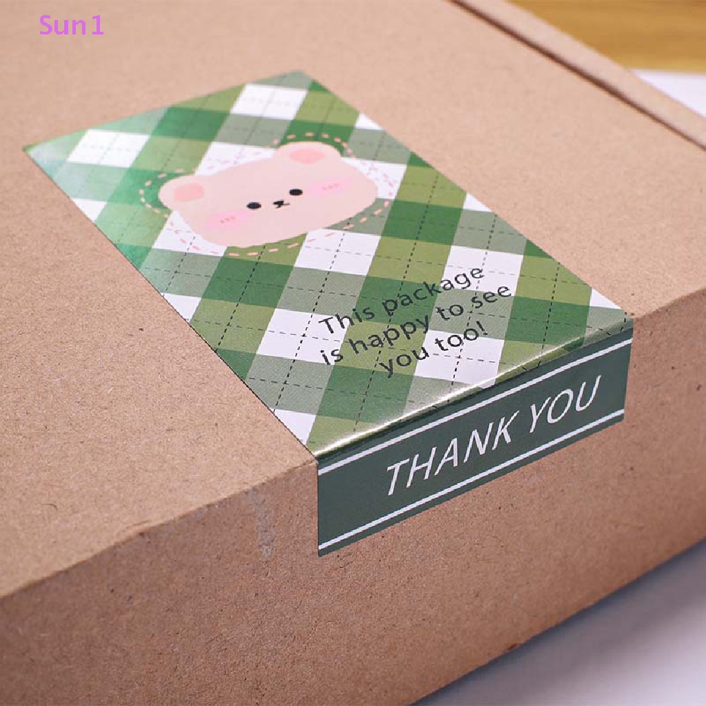 Set 50 Sticker Dán Hình Chữ Nhật Họa Tiết Động Vật Dễ Thương 10CM * 5CM