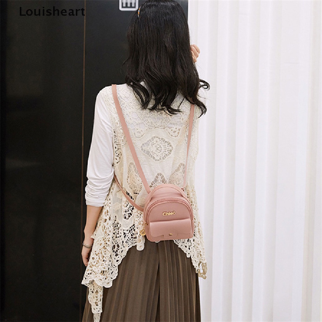 Ba Lô Da PU Louisheart Mini Đa Năng Thời Trang Cho Nữ