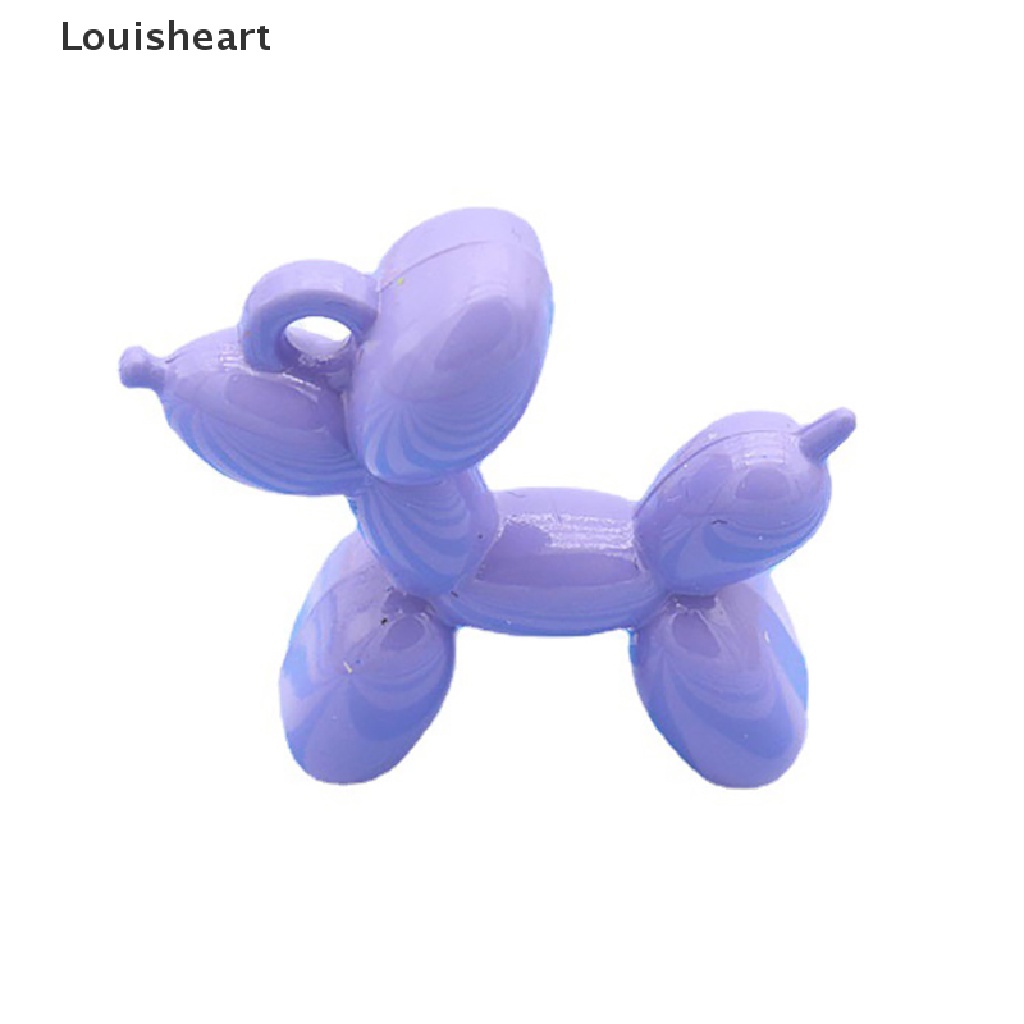 Móc Khóa Hình Chú Chó Và Bong Bóng Louisheart Mini Màu Kẹo Dễ Thương