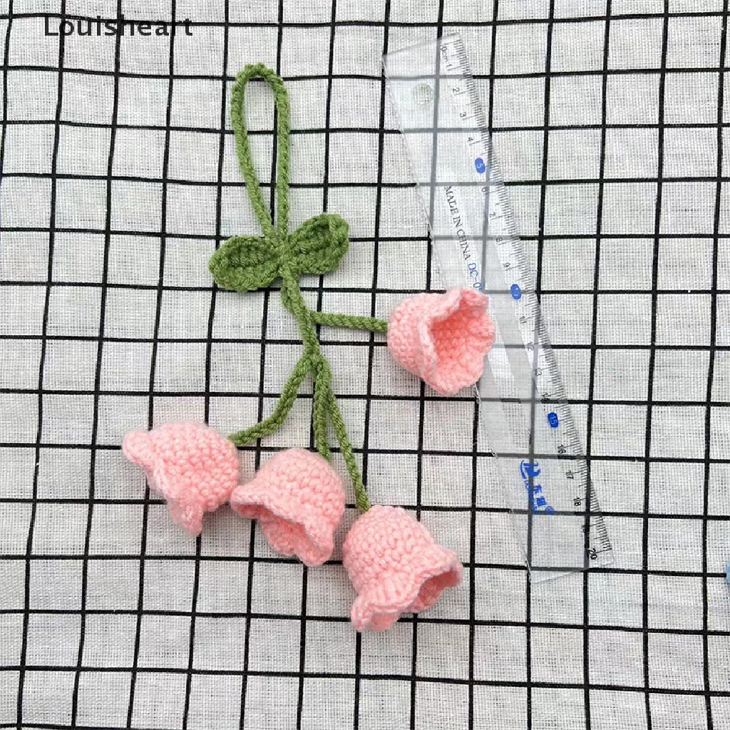 1 Móc Khóa Louisheart Đan Len Thủ Công Hình Hoa Lá TFG