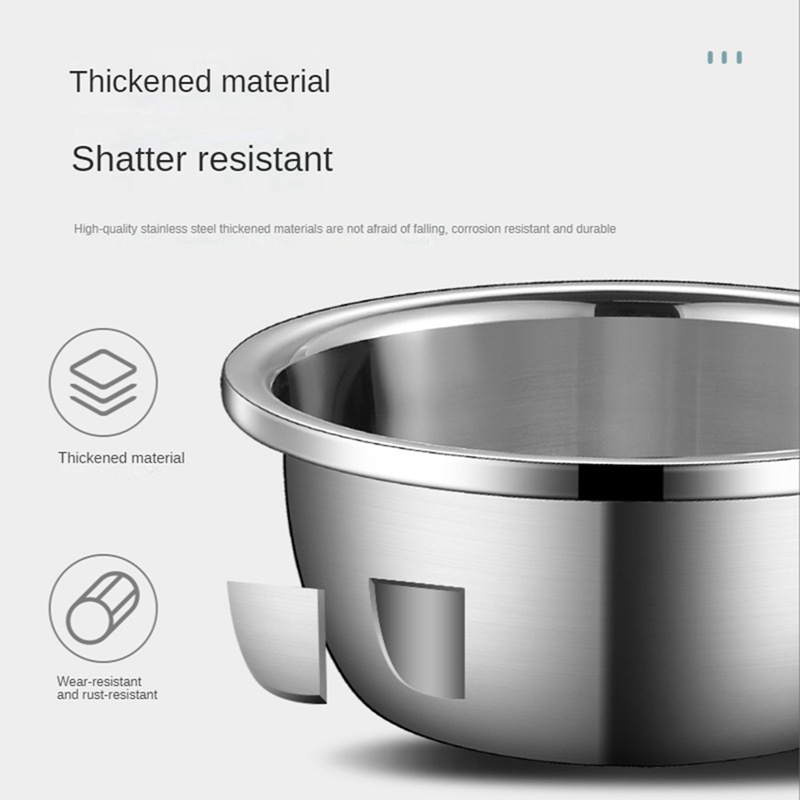 Bộ Tô Đựng Thức Ăn Ráo Nước Bằng Thép Không Gỉ 304