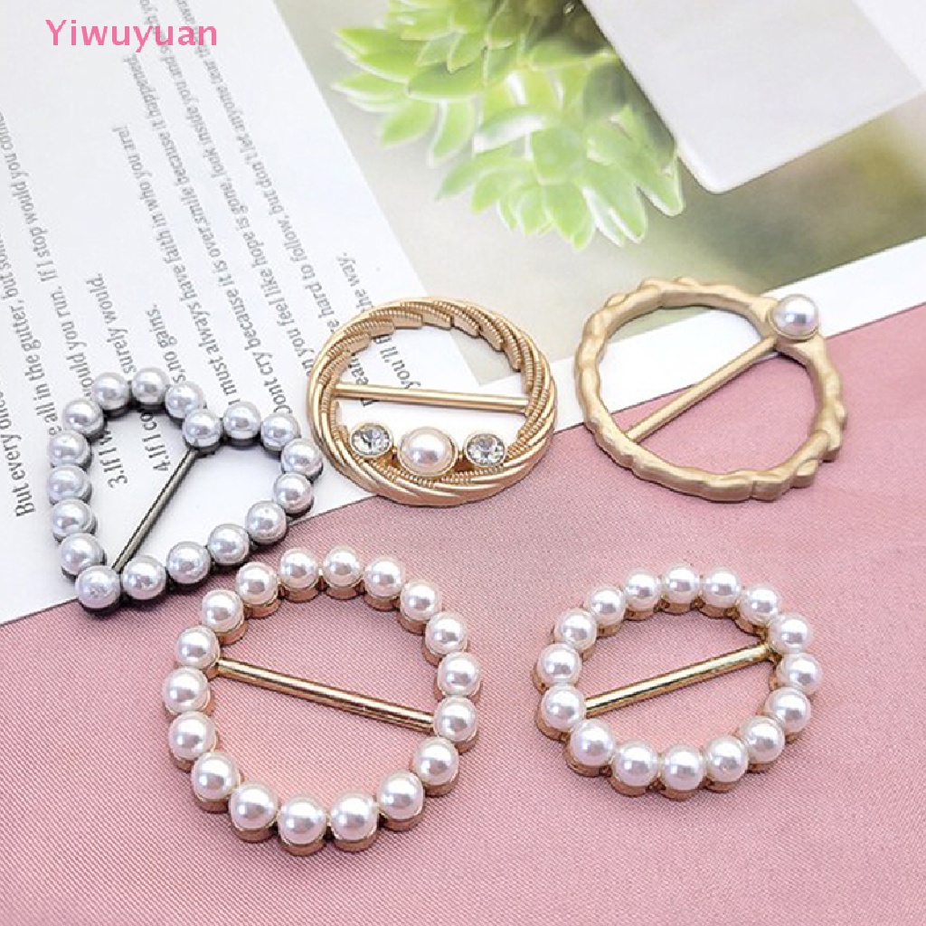 < Yiwuyuan > Khóa Ngọc Trai Cố Định Góc Váy / Khăn Choàng / Túi Xách Thắt Nút