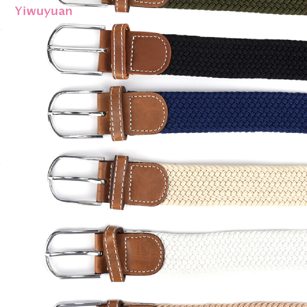Thắt Lưng Vải Canvas Bện Co Giãn Cho Nam Áo Thun Thiết Kế Mới Năng Động Thời Trang