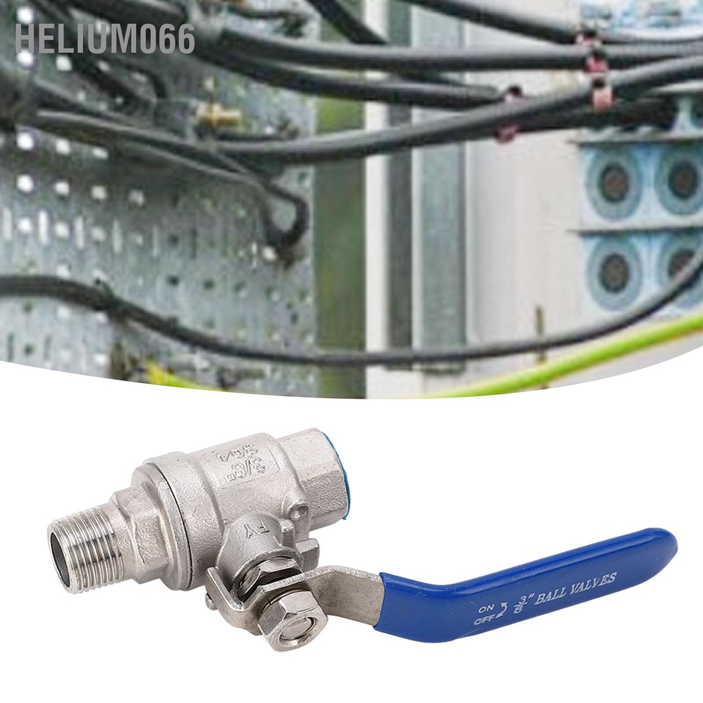 Helium066 Van bi đầy đủ cổng 3/8 inch NPT Nam và nữ Lắp ống ren thép không gỉ 1000WOG