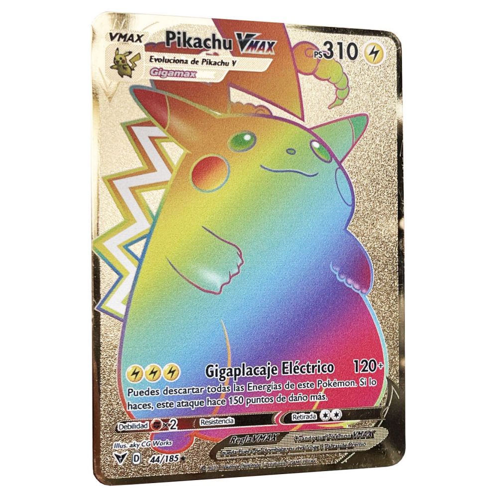 Bộ Thẻ Bài Trò Chơi Pokemon Bằng Kim Loại Sắt Màu Cầu Vồng XMKW