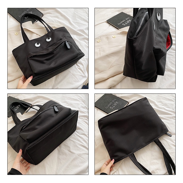 Túi Bucket Đeo Vai Sức Chứa Lớn Họa Tiết Đôi Môi Vui Nhộn Thời Trang