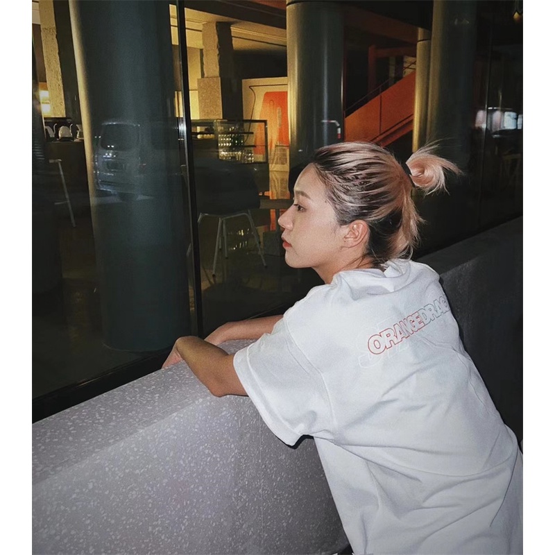 Áo Thun cotton Tay Ngắn Cổ Tròn Màu Tương Phản In LOGO ST-A X OD co-Brand Thời Trang Mùa Hè