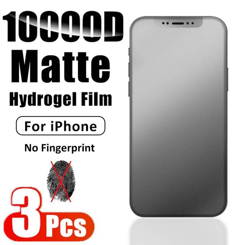 Bộ 3 Miếng Dán Hydrogel Nhám Bảo Vệ Màn Hình iPhone 14 13 12 11 Pro MAX Plus X XS MAX XR 6 6S 7 8 Plus SE 2022 2020 14Plus 13Mini 12Mini