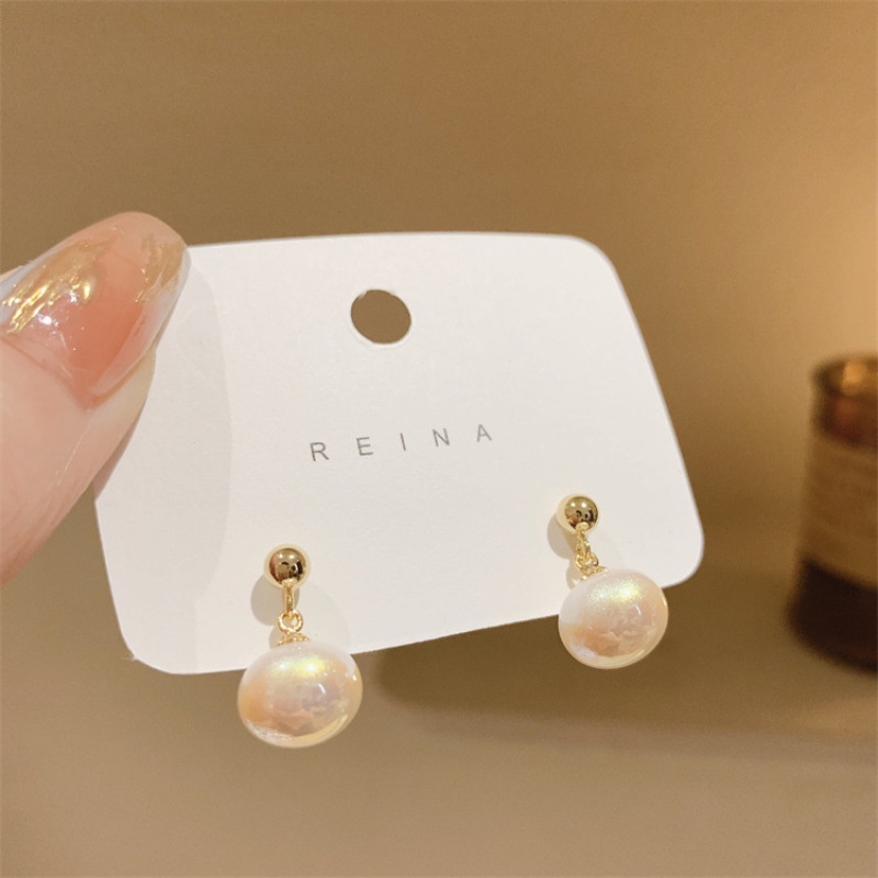 Bông Tai Đính Ngọc Trai Nhân Tạo Sang Trọng Phong Cách Hàn Quốc